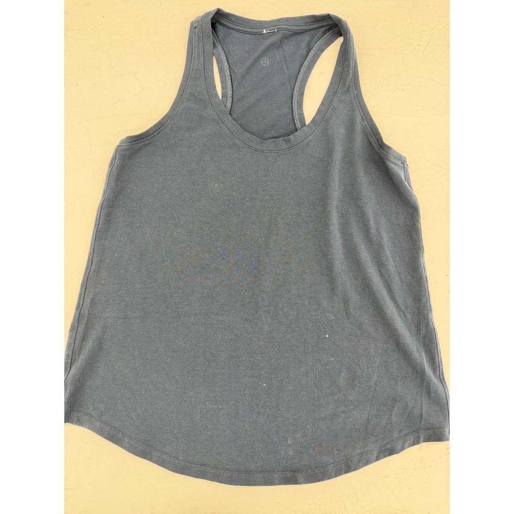 Lululemon Womens Racerback Tank Top Dark Grey Activewear Yoga Scoop Neck